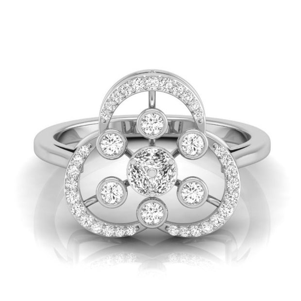 0.25Ct Halo Cocktail Lab-Grown Diamond Gold Ring