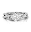 0.30Ct Round Cluster Lab-Grown Diamond Twisted Ring