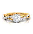 0.30Ct Round Cluster Lab-Grown Diamond Twisted Ring
