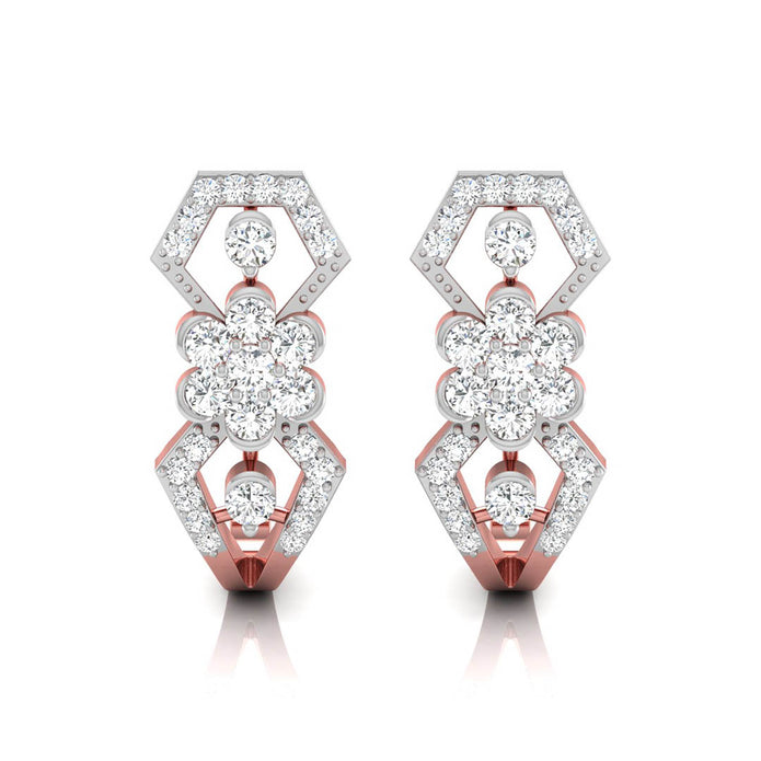 0.31Ct Round Lab-Grown Diamond Gold Dangellers Earrings