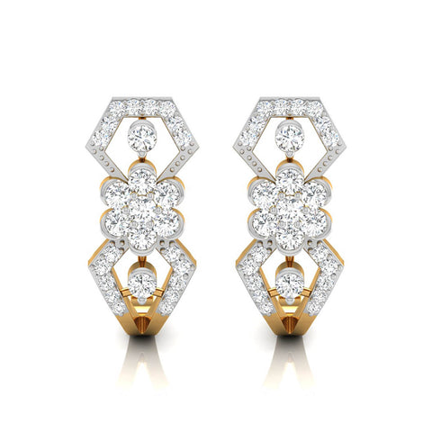 0.31Ct Round Lab-Grown Diamond Gold Dangellers Earrings