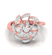 0.24Ct Floral Cocktail Style Lab-Grown Diamond Gold Ring