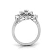 0.24Ct Floral Cocktail Style Lab-Grown Diamond Gold Ring