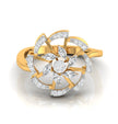 0.24Ct Floral Cocktail Style Lab-Grown Diamond Gold Ring