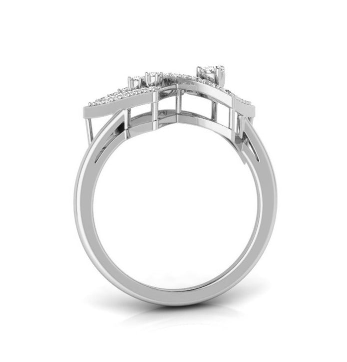 0.16Ct Double Triangle Shape Lab-Grown Diamond Gold Ring
