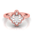 0.12Ct Floral Round Cut Cluster Lab-Grown Diamond Ring