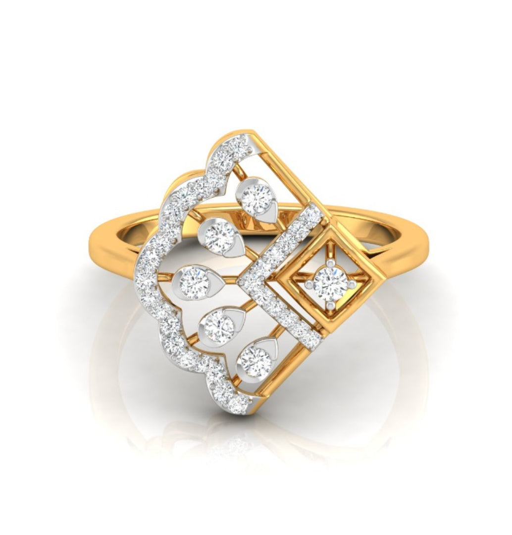 0.23Ct Round Prong Set Lab-Grown Diamond Gold Ring
