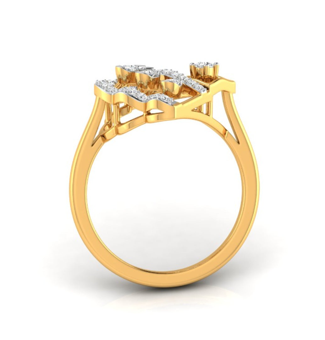0.23Ct Round Prong Set Lab-Grown Diamond Gold Ring