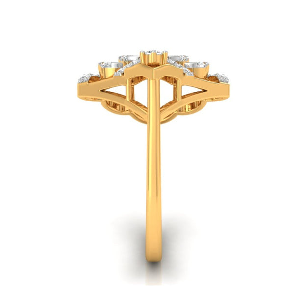 0.23Ct Round Prong Set Lab-Grown Diamond Gold Ring