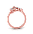 0.17Ct Geometric Floral Lab-Grown Diamond Gold Ring