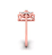 0.17Ct Geometric Floral Lab-Grown Diamond Gold Ring