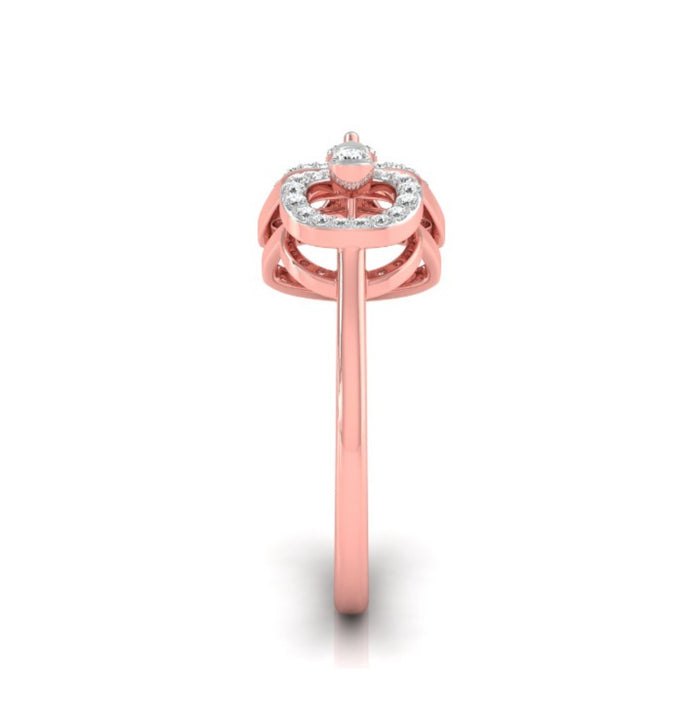 0.20Ct Triangle Teardrop Shape Lab-Grown Diamond Gold Ring