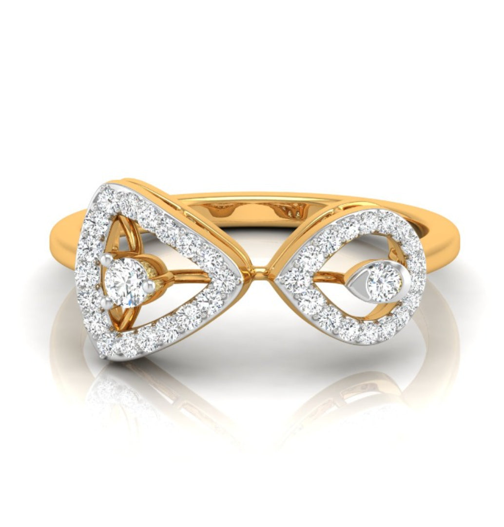 0.20Ct Triangle Teardrop Shape Lab-Grown Diamond Gold Ring