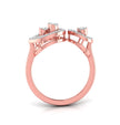 0.22Ct Two Teardrop Style Lab-Grown Diamond Gold Ring