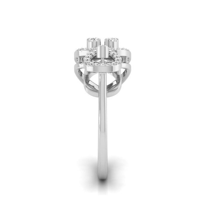 0.22Ct Two Teardrop Style Lab-Grown Diamond Gold Ring