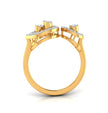 0.22Ct Two Teardrop Style Lab-Grown Diamond Gold Ring