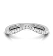0.15Ct Curved Shape Half Eternity Lab-Grown Diamond Gold Band Ring