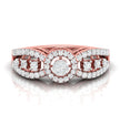 0.35Ct Cluster With Halo Lab-Grown Diamond Gold Ring