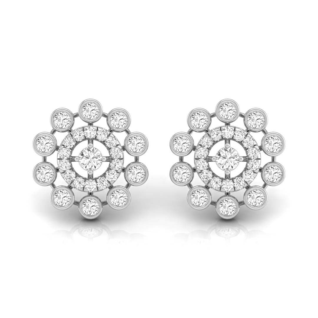 0.57Ct Round Lab-Grown Diamond Gold Stud Earrings