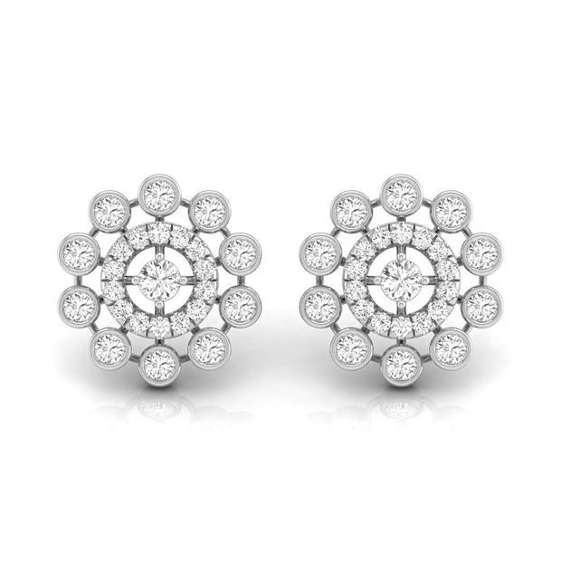 0.57Ct Round Lab-Grown Diamond Gold Stud Earrings