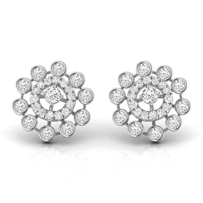 0.57Ct Round Lab-Grown Diamond Gold Stud Earrings