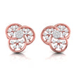 0.25Ct Floral Round Lab-Grown Diamond Gold Stud Earrings