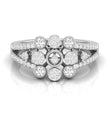 0.32Ct Floral Halo Cocktail Lab-Grown Diamond Gold Ring