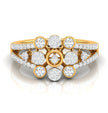 0.32Ct Floral Halo Cocktail Lab-Grown Diamond Gold Ring