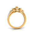 0.32Ct Floral Halo Cocktail Lab-Grown Diamond Gold Ring