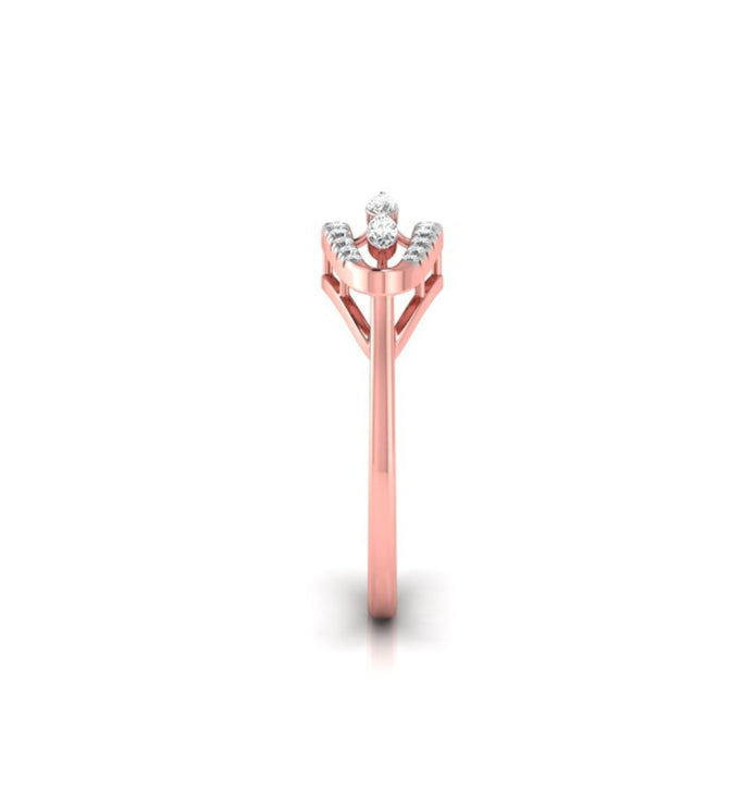 0.17Ct Four Marquise Cut Lab-Grown Diamond Gold Ring