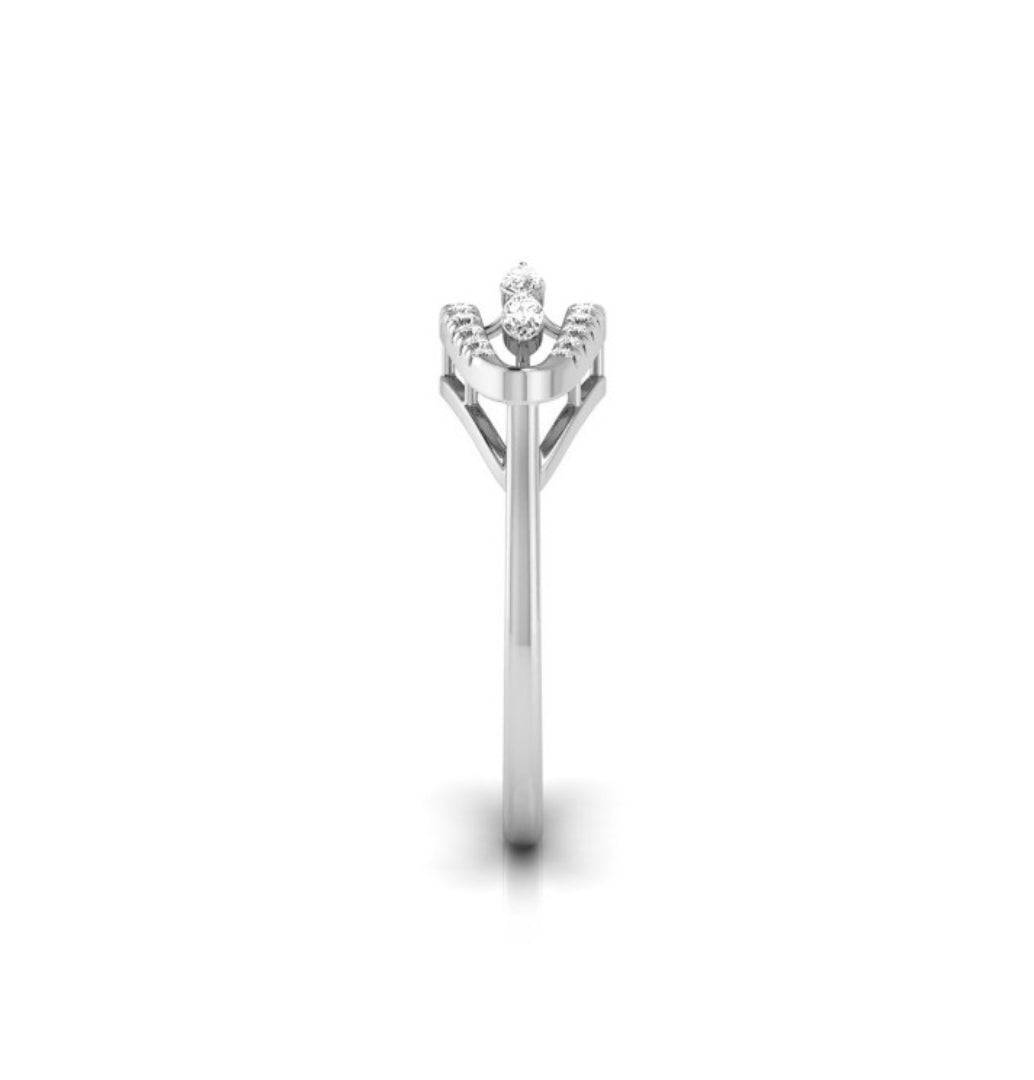 0.17Ct Four Marquise Cut Lab-Grown Diamond Gold Ring