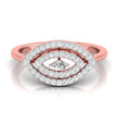 0.19Ct Marquise Cut Double Halo Lab-Grown Diamond Gold Ring