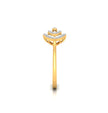 0.19Ct Marquise Cut Double Halo Lab-Grown Diamond Gold Ring