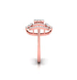0.49Ct Cluster Double Halo Lab-Grown Diamond Gold Ring