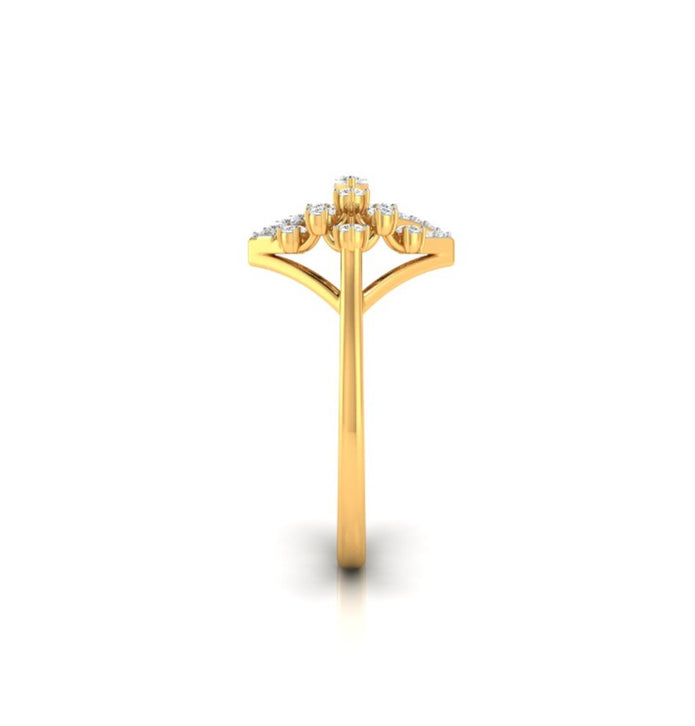 0.24Ct Marquise Cut Prong Set Lab-Grown Diamond Gold Ring