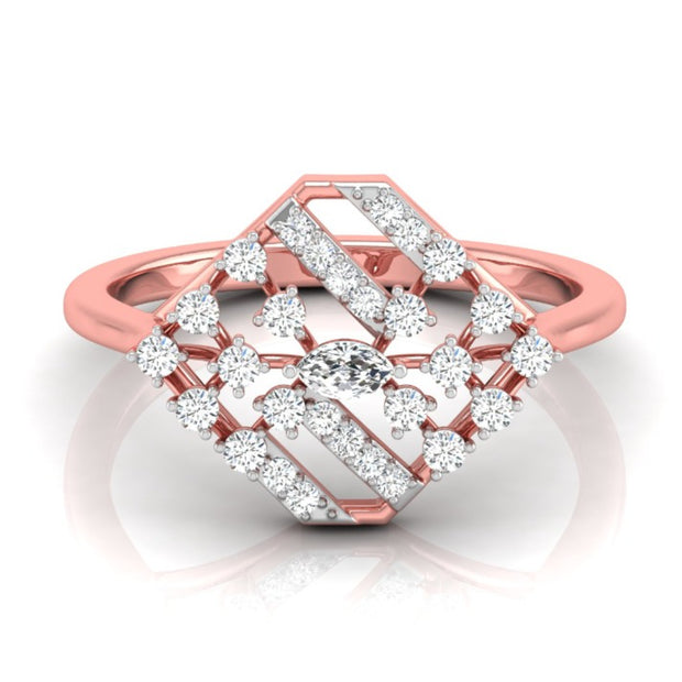 0.24Ct Marquise Cut Prong Set Lab-Grown Diamond Gold Ring