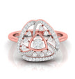0.21Ct Trillion Shape Cluster Lab-Grown Diamond Gold Ring