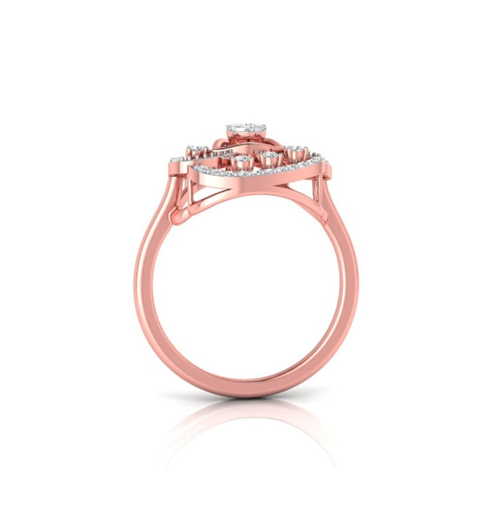 0.21Ct Trillion Shape Cluster Lab-Grown Diamond Gold Ring