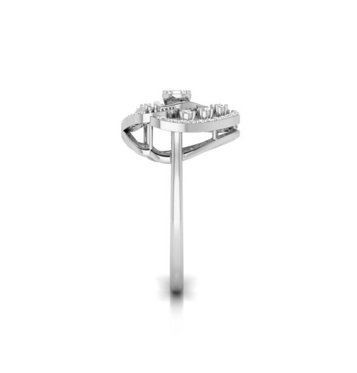 0.21Ct Trillion Shape Cluster Lab-Grown Diamond Gold Ring