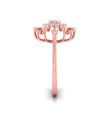 0.33Ct Sunburst Flower Design Lab-Grown Diamond Gold Ring