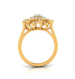 0.33Ct Sunburst Flower Design Lab-Grown Diamond Gold Ring