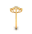 0.33Ct Sunburst Flower Design Lab-Grown Diamond Gold Ring