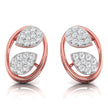 0.20Ct Leaf Design Round Lab-Grown Diamond Gold Stud Earrings