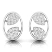 0.20Ct Leaf Design Round Lab-Grown Diamond Gold Stud Earrings