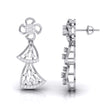 0.51Ct Round Lab-Grown Diamond Gold Dangellers Earrings