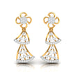 0.51Ct Round Lab-Grown Diamond Gold Dangellers Earrings