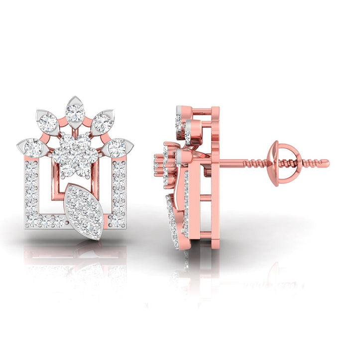 0.32Ct Round Lab-Grown Diamond Gold Stud Earrings