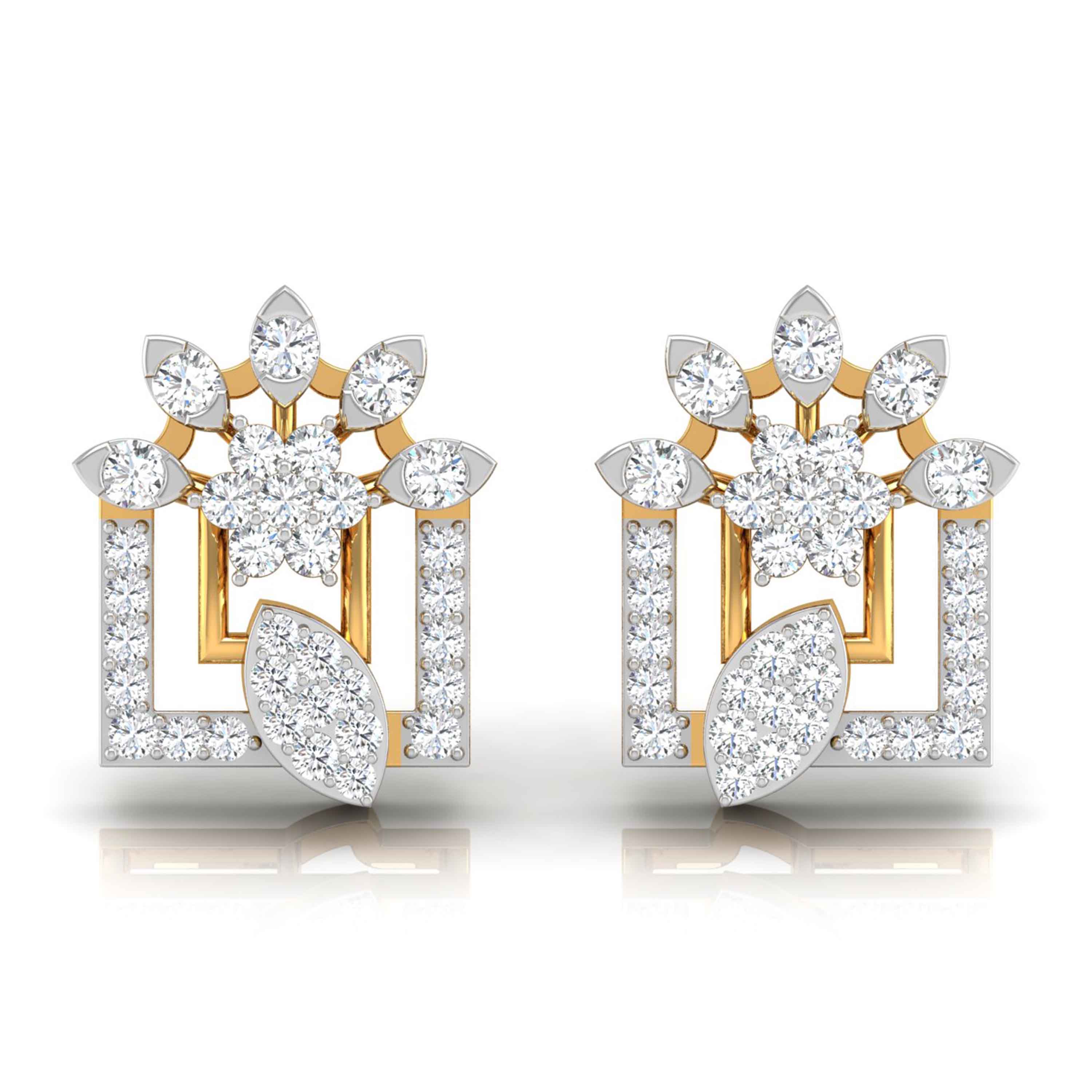 0.32Ct Round Lab-Grown Diamond Gold Stud Earrings