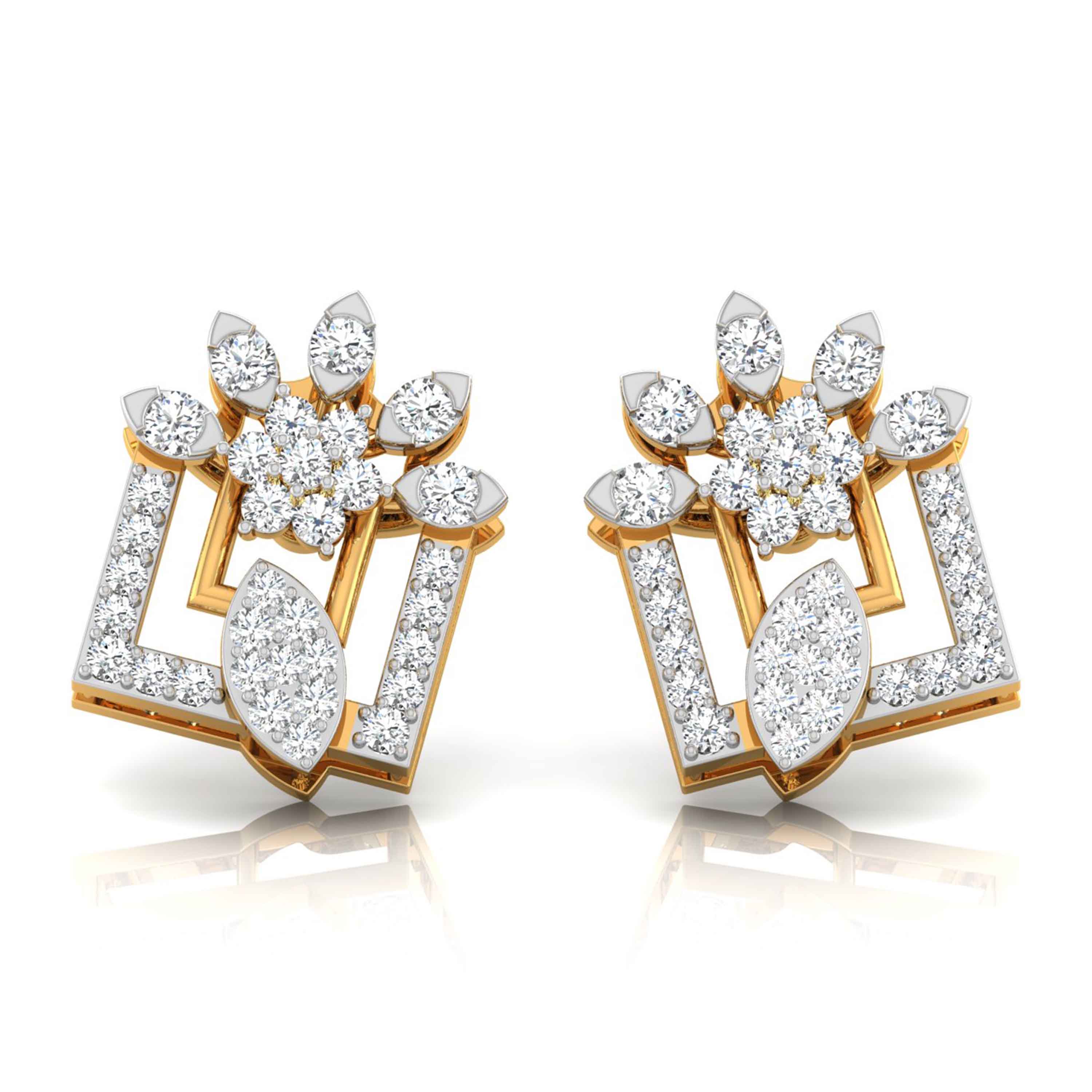 0.32Ct Round Lab-Grown Diamond Gold Stud Earrings
