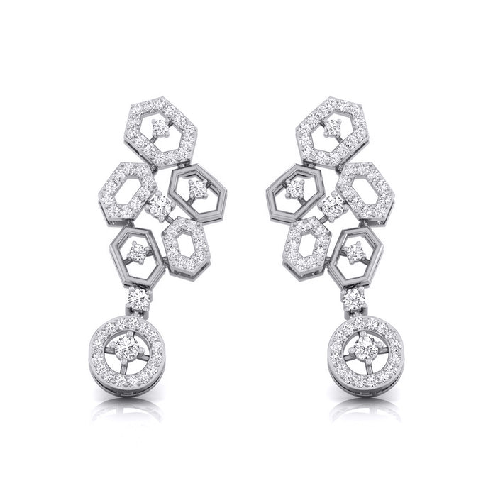 0.70Ct Round Lab-Grown Diamond Gold Dangellers Earrings
